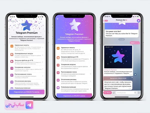 ساخت پروفایل تلگرام با امکانات نسخه پرمیوم